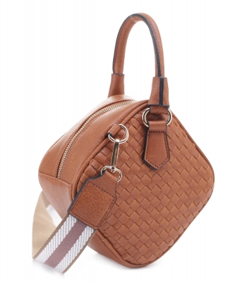 Rhombus Woven Crossbody FC20364 BROWN